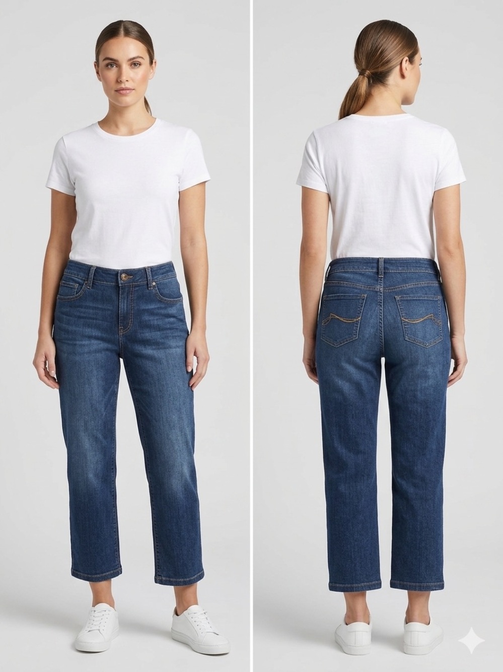 Gloria Vanderbilt Women's Indigo Straight Leg Capri Jeans